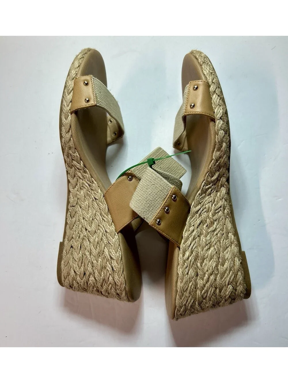 Tommy Bahama Sandals Womens Size W10M Super Espadrille Wedge Slip Ons Cream